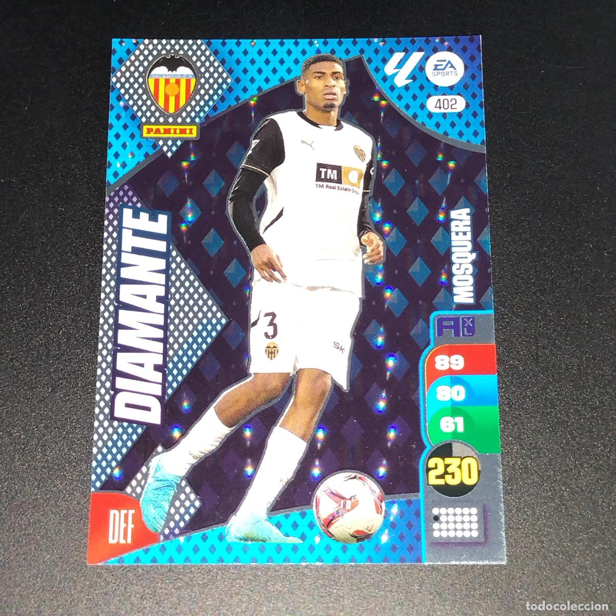 Cartes &agrave; collectionner de Football: 402 MOSQUERA DIAMANTE VALENCIA CROMOS ADRENALYN XL LALIGA CARD 2024 2025 24 25 PANINI