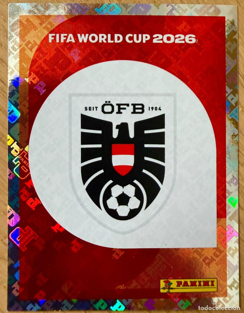 Cromos de Futebol: AUT1 AUT 1 ESCUDO AUSTRIA MUNDIAL FIFA WORLD CUP 2026 26 STICKER CROMO PANINI SIN PEGAR