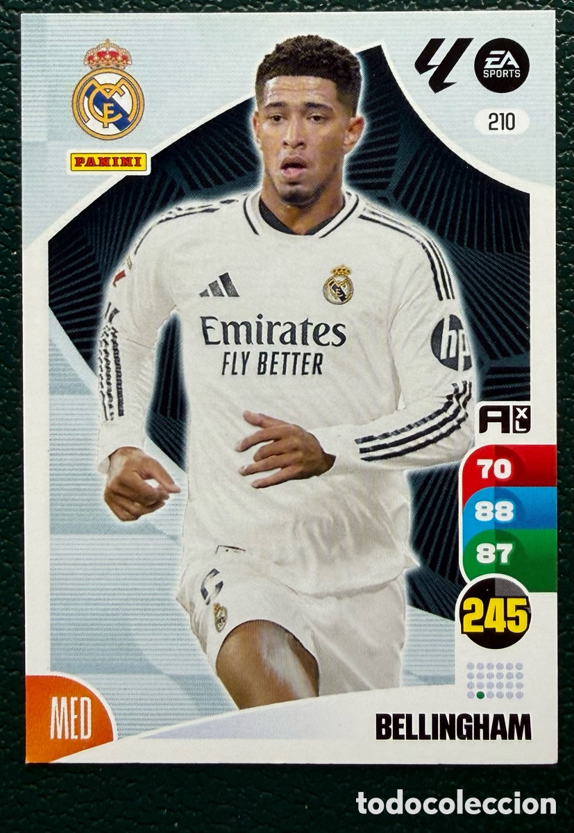 Fu&szlig;ball-Sticker: 210 BELLINGHAM REAL MADRID FICHAS ALBUM ADRENALYN XL 2024 2025 24 25