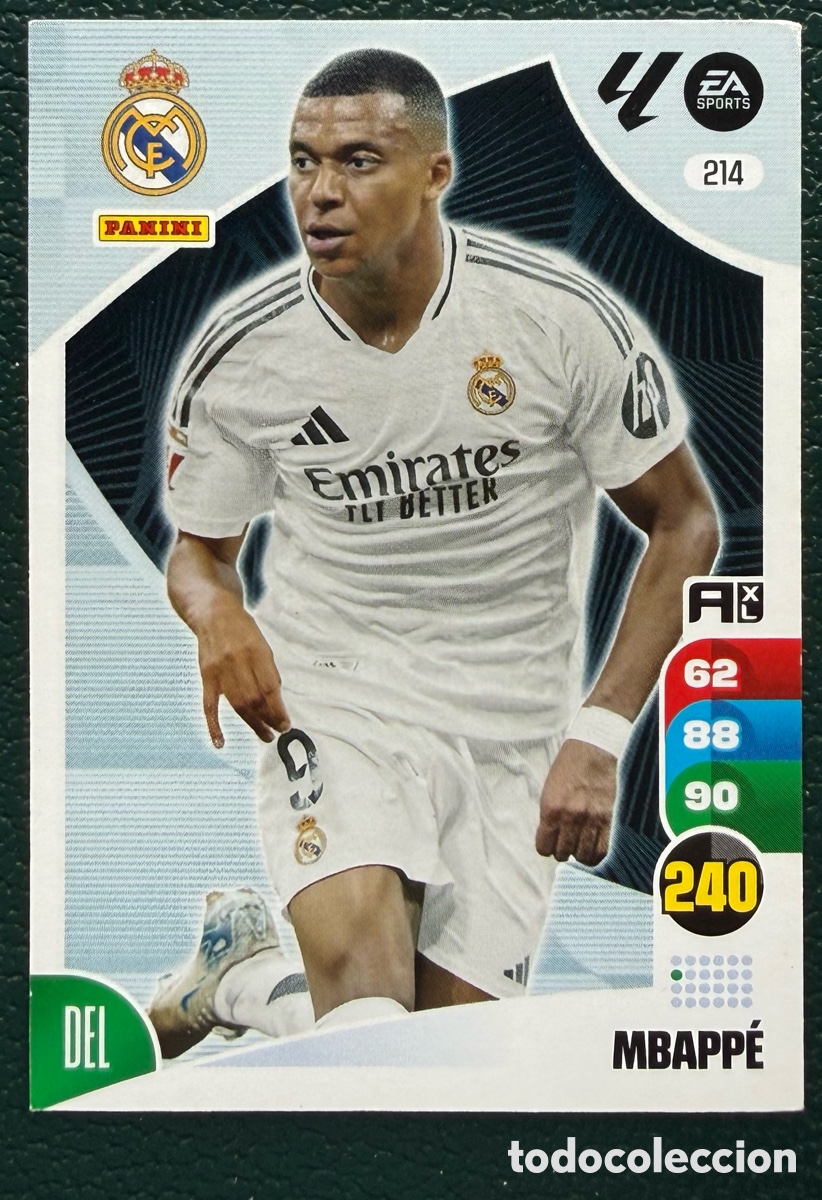 Fu&szlig;ball-Sticker: 214 MBAPPE REAL MADRID FICHAS ALBUM ADRENALYN XL 2024 2025 24 25