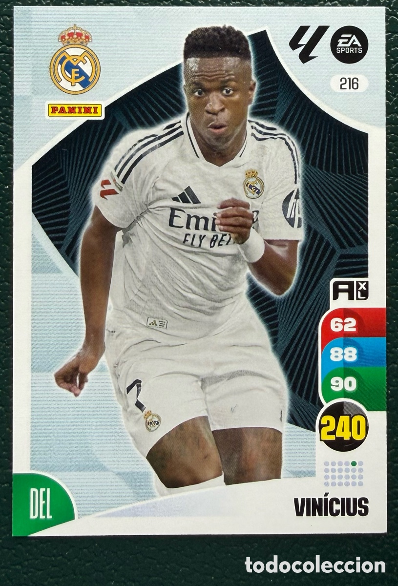 Fu&szlig;ball-Sticker: 216 VINICIUS REAL MADRID FICHAS ALBUM ADRENALYN XL 2024 2025 24 25