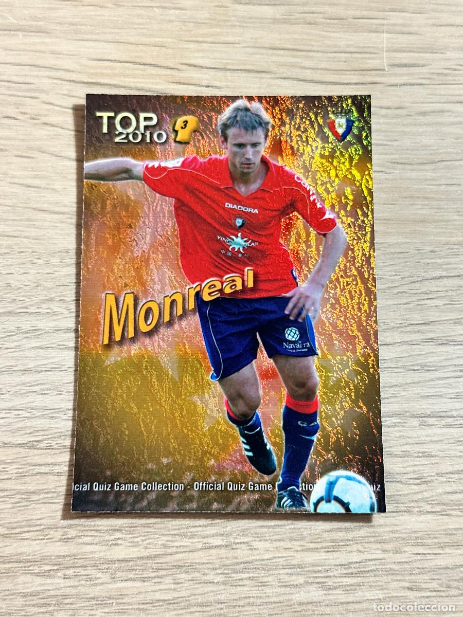 Football Stickers: MONREAL n&ordm; 583 TOP OSASUNA DORADO JASPEADO MUNDICROMO 2009 2010 QUIZ GAME 09 10