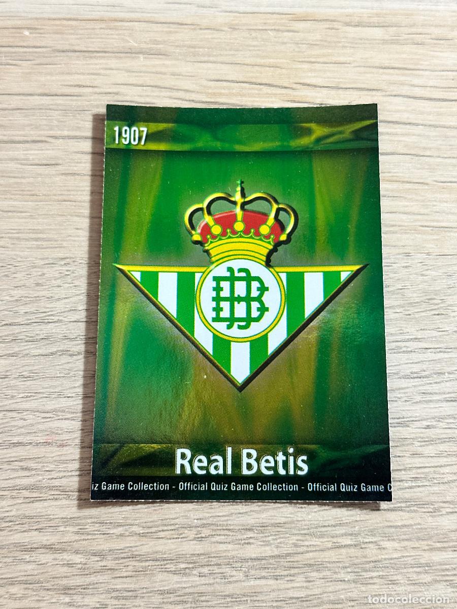 Football Stickers: ESCUDO n&ordm; 712 BETIS BRILLO VERDE MUNDICROMO 2009 2010 QUIZ GAME