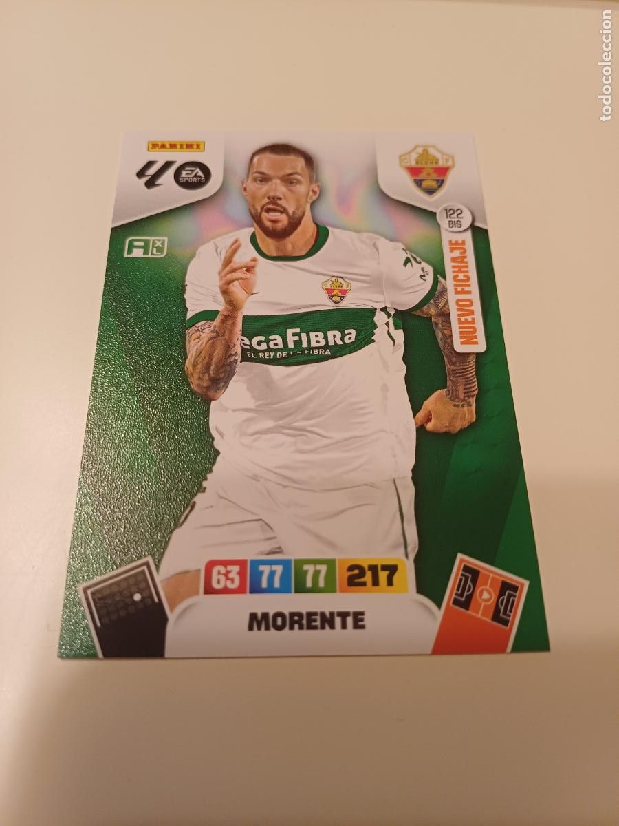 Cromos de F&uacute;tbol: 122Bis - Morente (Elche) Nuevo Fichaje