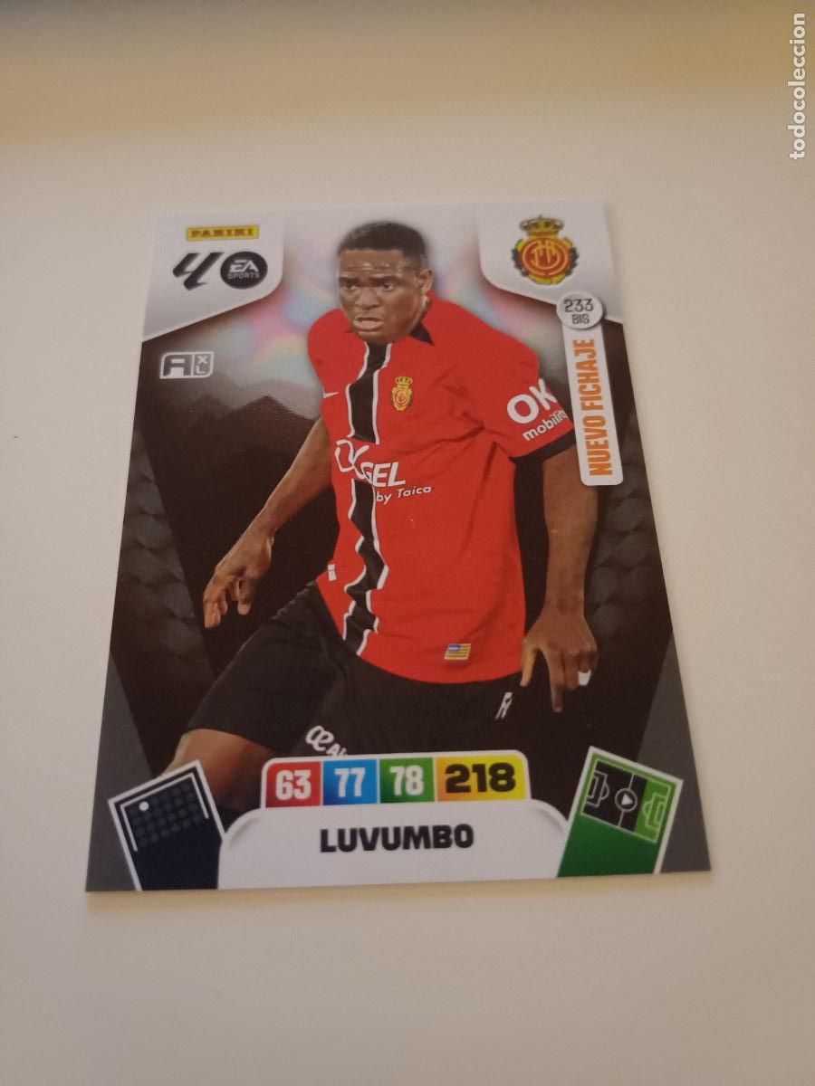 Cromos de F&uacute;tbol: 233Bis - Luvumbo (Mallorca) Nuevo Fichaje
