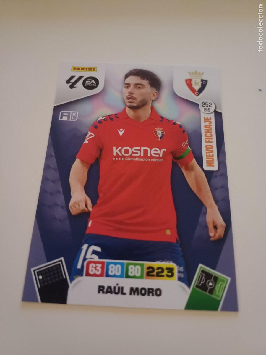 Cromos de F&uacute;tbol: 252Bis - Ra&uacute;l Moro (Osasuna) Nuevo Fichaje
