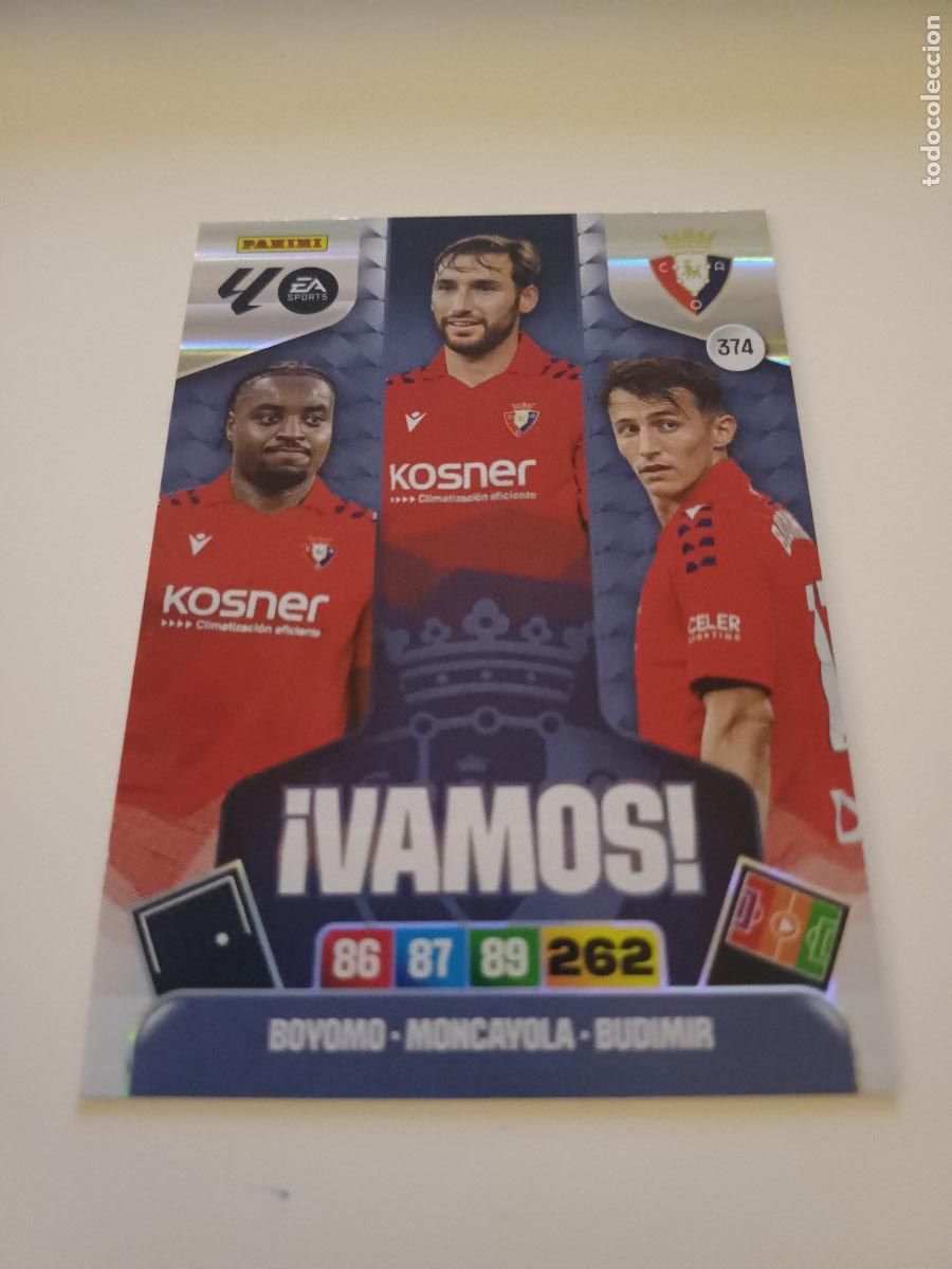 Cartes &agrave; collectionner de Football: 374 - Ca Osasuna (Boyomo, Moncayola, Budimir)