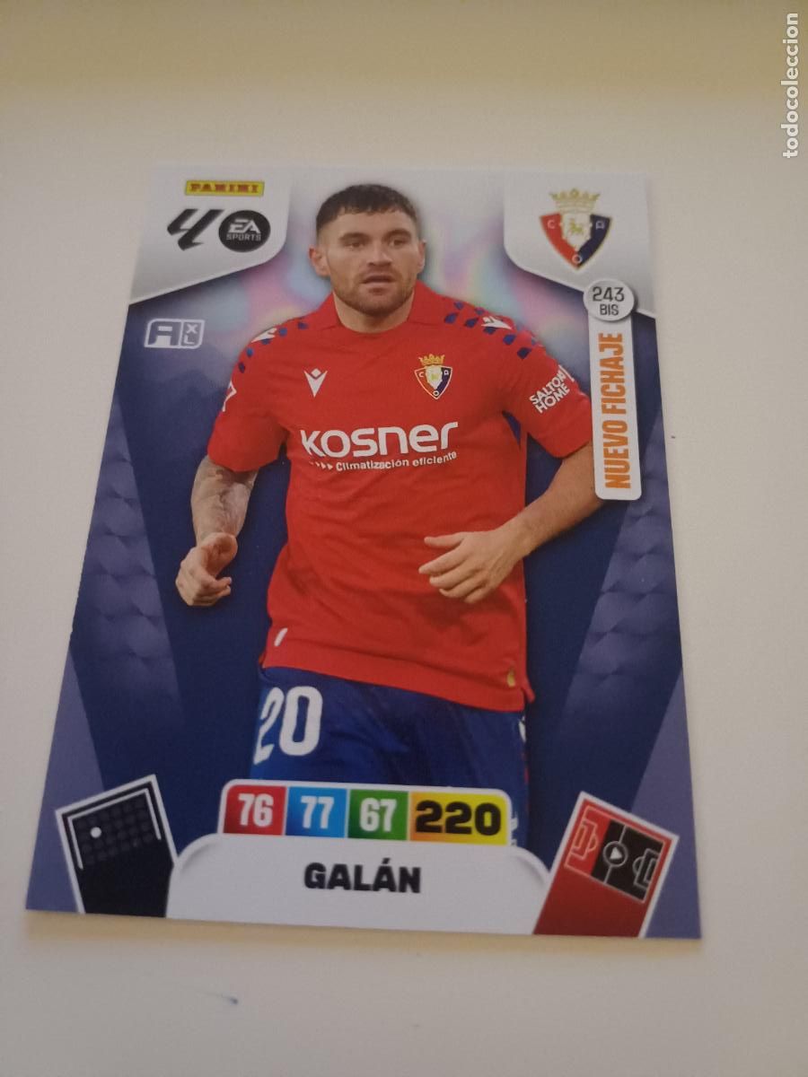 Football Stickers: 243Bis - Gal&aacute;n (Osasuna) Nuevo Fichaje