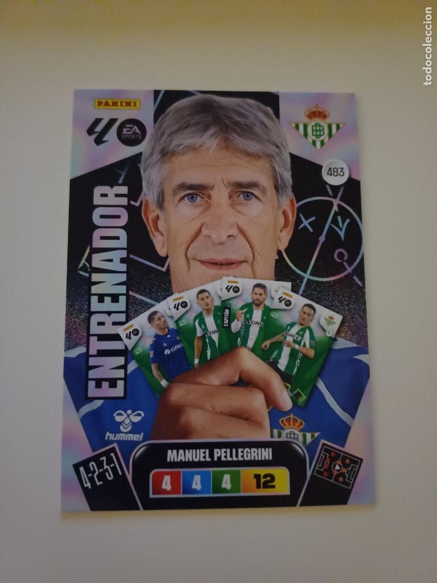 Football Stickers: 483 - Manuel Pellegrini (Real Betis)