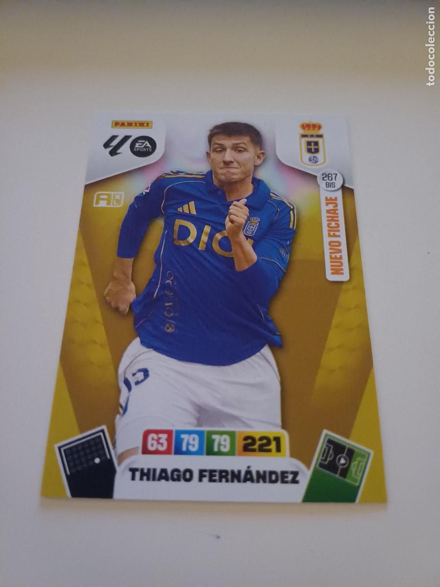 Fu&szlig;ball-Sticker: 267Bis - Thiago Fern&aacute;ndez (Oviedo) Nuevo Fichaje