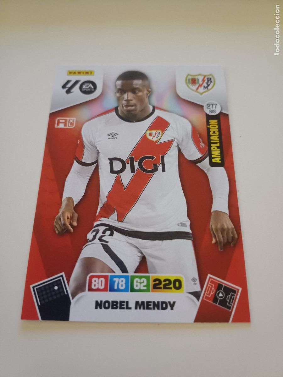 Football Stickers: 277Bis - Nobel Mendy (Rayo Vallecano) Ampliaci&oacute;n