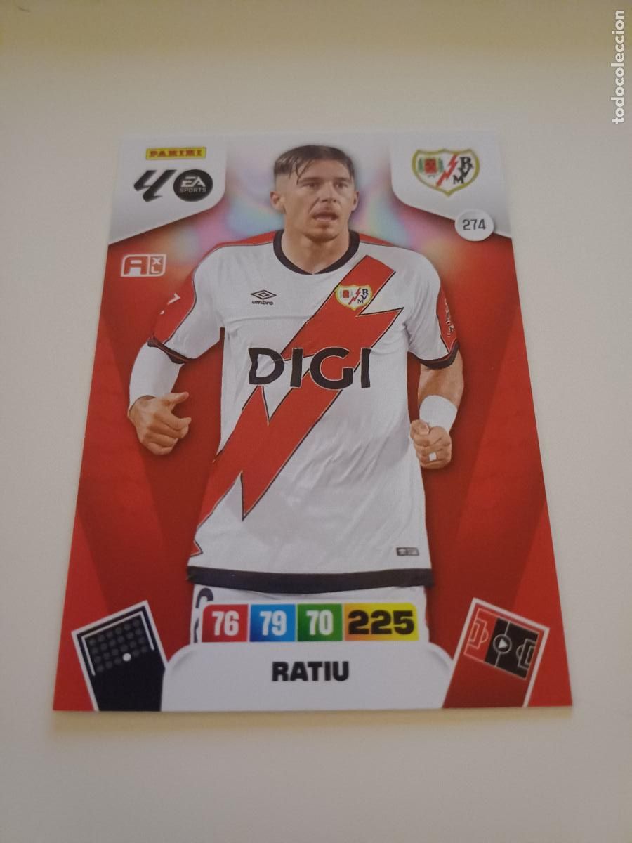 Football Stickers: 274 - Ratiu - Rayo Vallecano