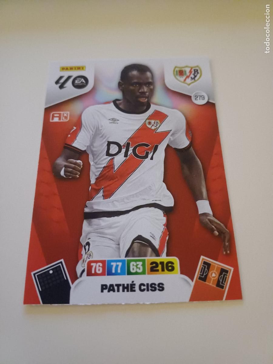 Football Stickers: 279 - Path&eacute; Ciss - Rayo Vallecano