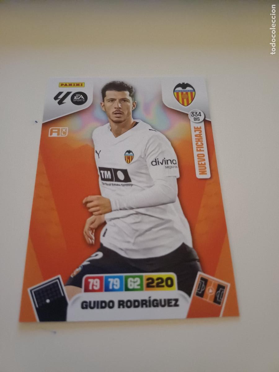 Football Stickers: 334Bis - Guido Rodr&iacute;guez (Valencia) Nuevo Fichaje