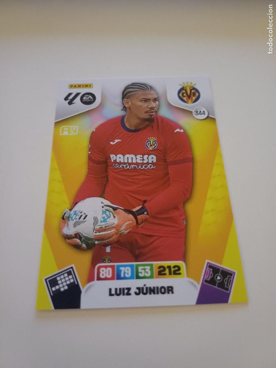 Football Stickers: 344 - Luiz J&uacute;nior - Villarreal Cf