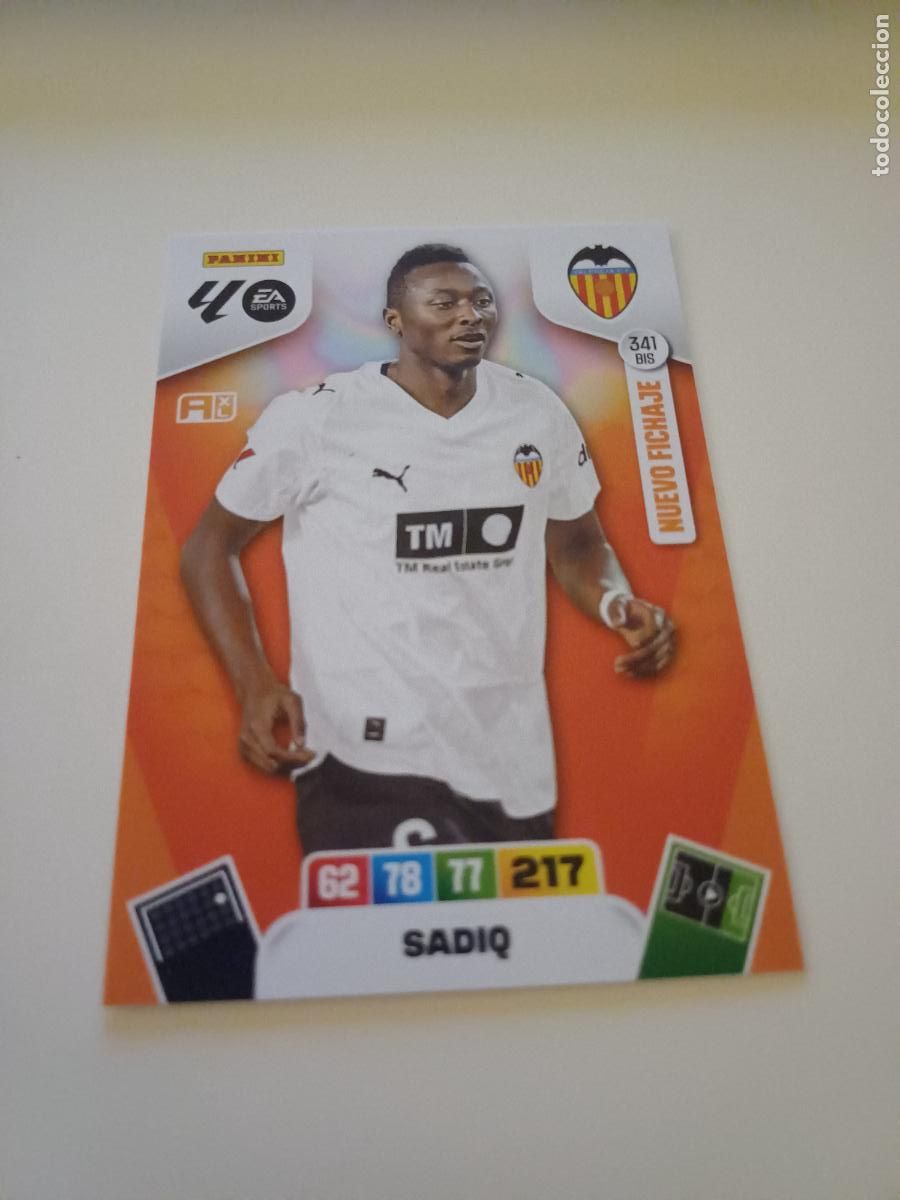 Football Stickers: 341Bis - Sadiq (Valencia) Nuevo Fichaje