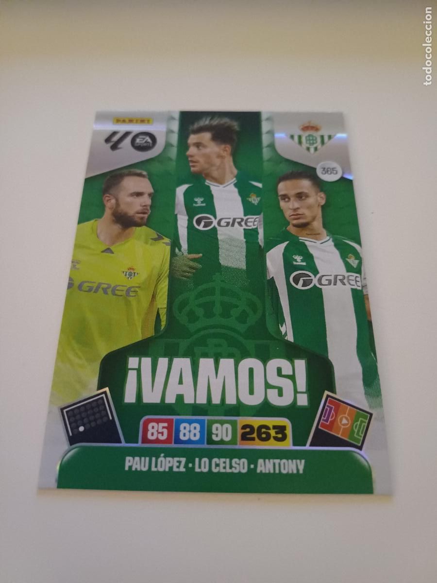 Football Stickers: 365 - Real Betis (Pau L&oacute;pez, Lo Celso, Antony)