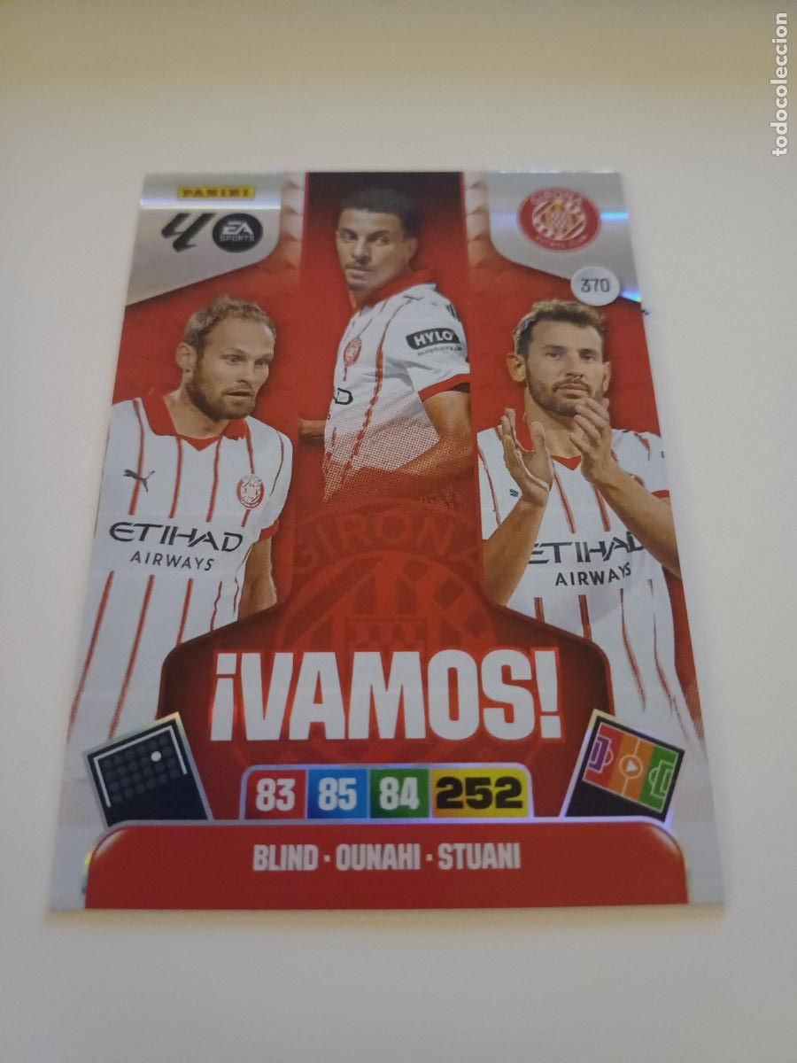 Football Stickers: 370 - Girona Fc (Blind, Ounahi, Stuani)