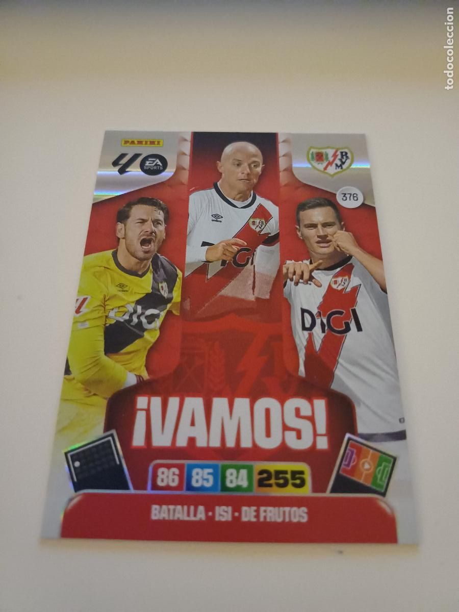 Football Stickers: 376 - Rayo Vallecano (Batalla, Isi, De Frutos)