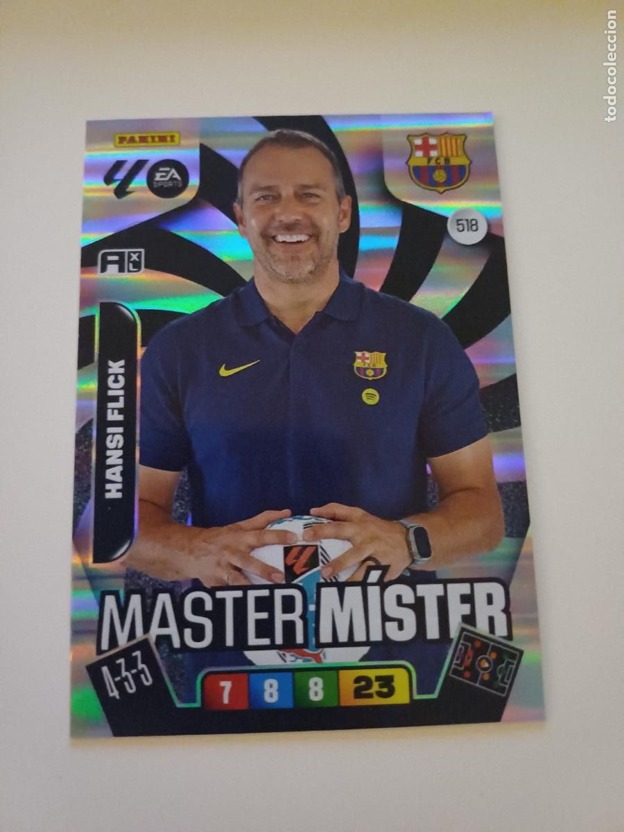 Cromos de F&uacute;tbol: 518 - Hansi Flick (Barcelona) (4-3-3)