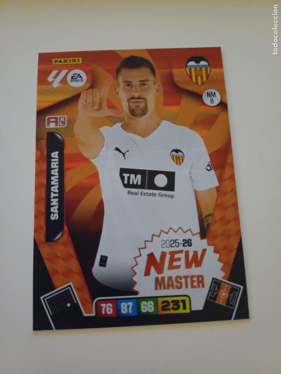 Cromos de F&uacute;tbol: NM8 - Santamaria (Valencia Cf)