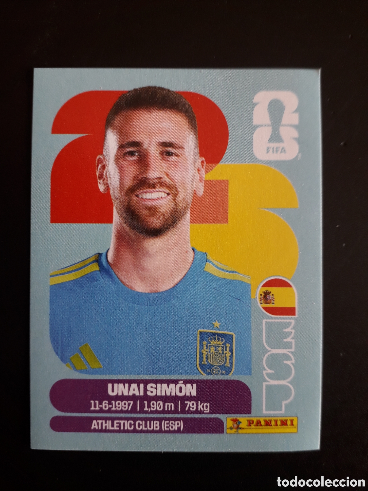 Football Stickers: UNAI SIM&Oacute;N ESPA&Ntilde;A ESP 2 MUNDIAL F&Uacute;TBOL 2026 FIFA WORLD CUP PANINI SIN PEGAR PEDIDO M&Iacute;NIMO 3&euro;