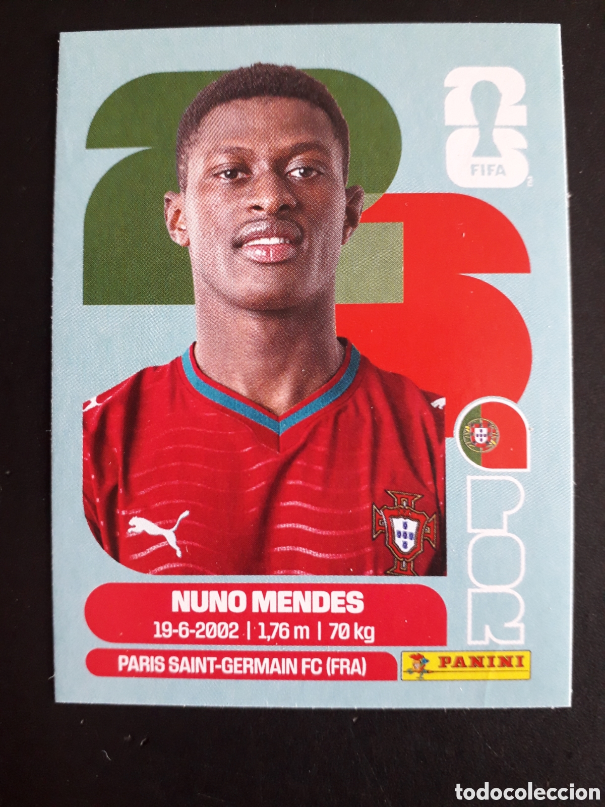 Cromos de F&uacute;tbol: NUNO MENDES PORTUGAL POR 7 MUNDIAL F&Uacute;TBOL 2026 FIFA WORLD CUP PANINI SIN PEGAR PEDIDO M&Iacute;NIMO 3&euro;