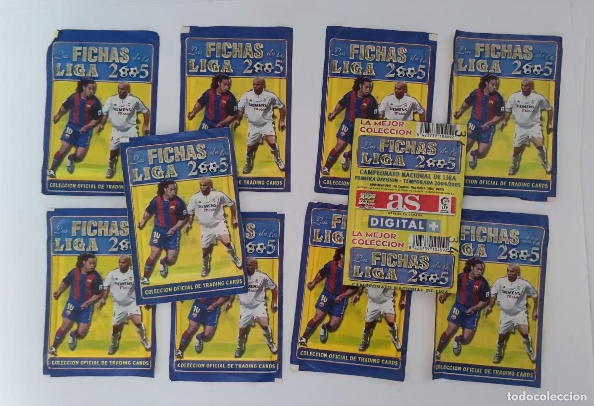 Cromos de F&uacute;tbol: 10 sobres sin abrir as las fichas de la liga 2205