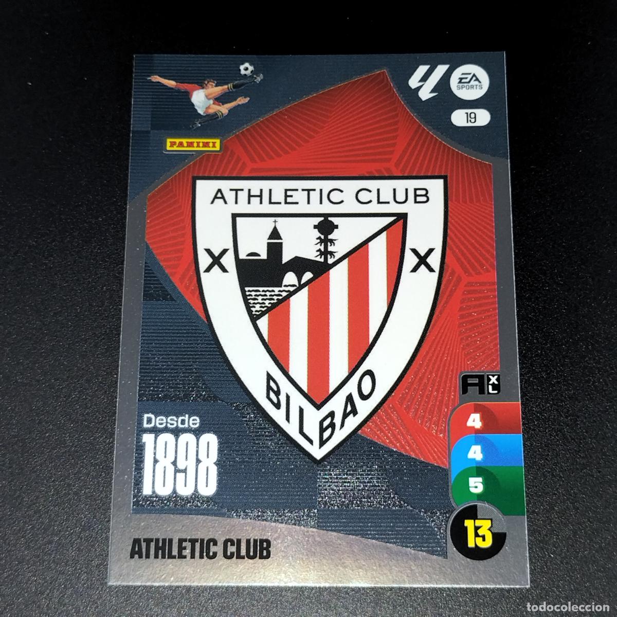 Cromos de F&uacute;tbol: 19 ESCUDO LOGO ATHLETIC BILBAO VALENCIA CROMOS XL LALIGA CARD 2024 2025 24 25 PANINI