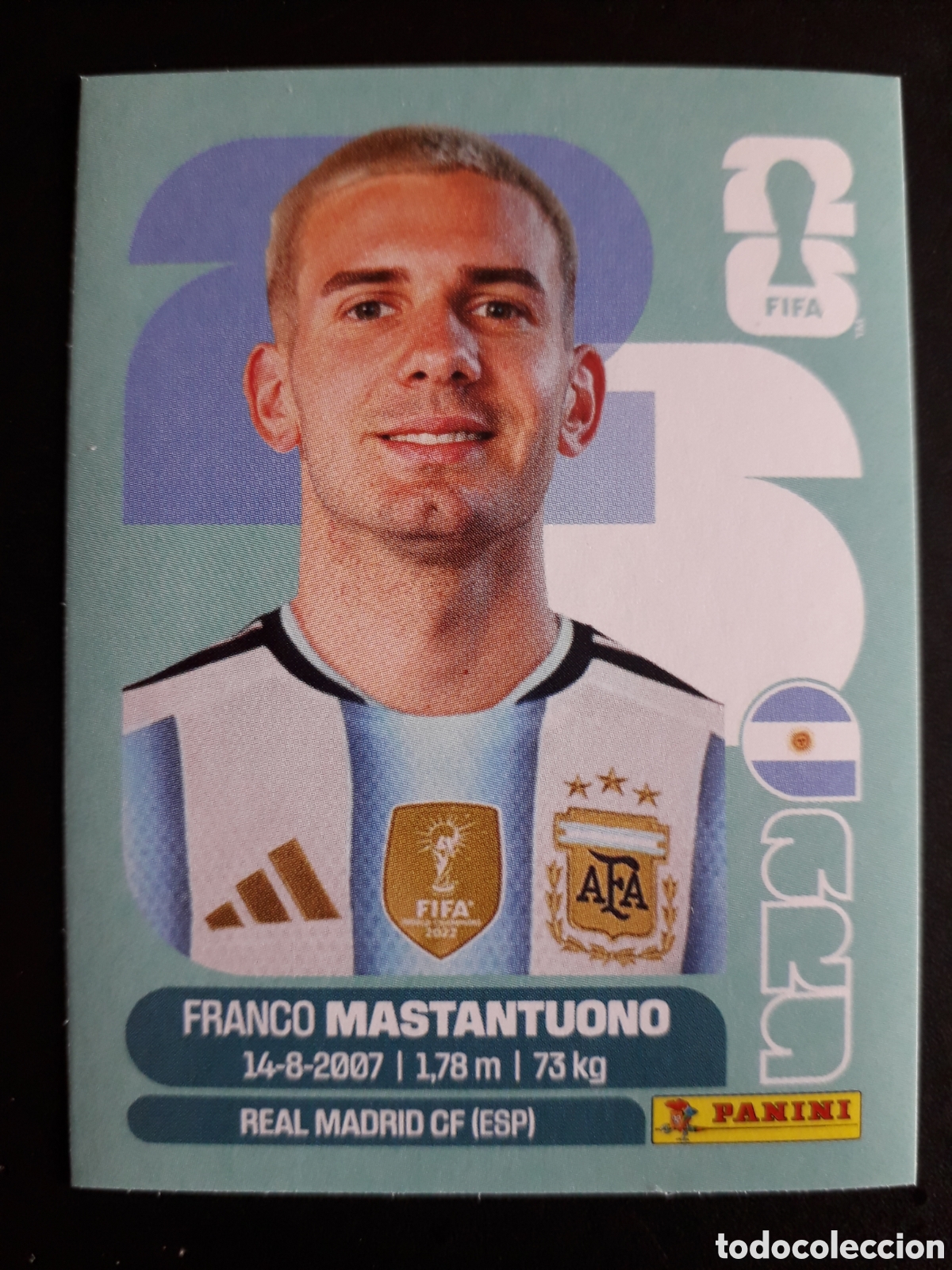 Cromos de F&uacute;tbol: MASTANTUONO ARGENTINA ARG 15 MUNDIAL F&Uacute;TBOL 2026 FIFA WORLD CUP PANINI SIN PEGAR PEDIDO M&Iacute;NIMO 3&euro;