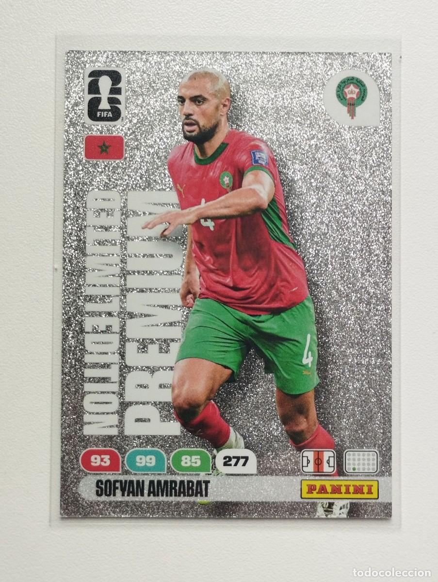 Cromos de F&uacute;tbol: CROMO CARD ADRENALYN MUNDIAL WORLD CUP 2026 LIMITED EDITION PREMIUM SOFYAN AMRABAT MARRUECOS