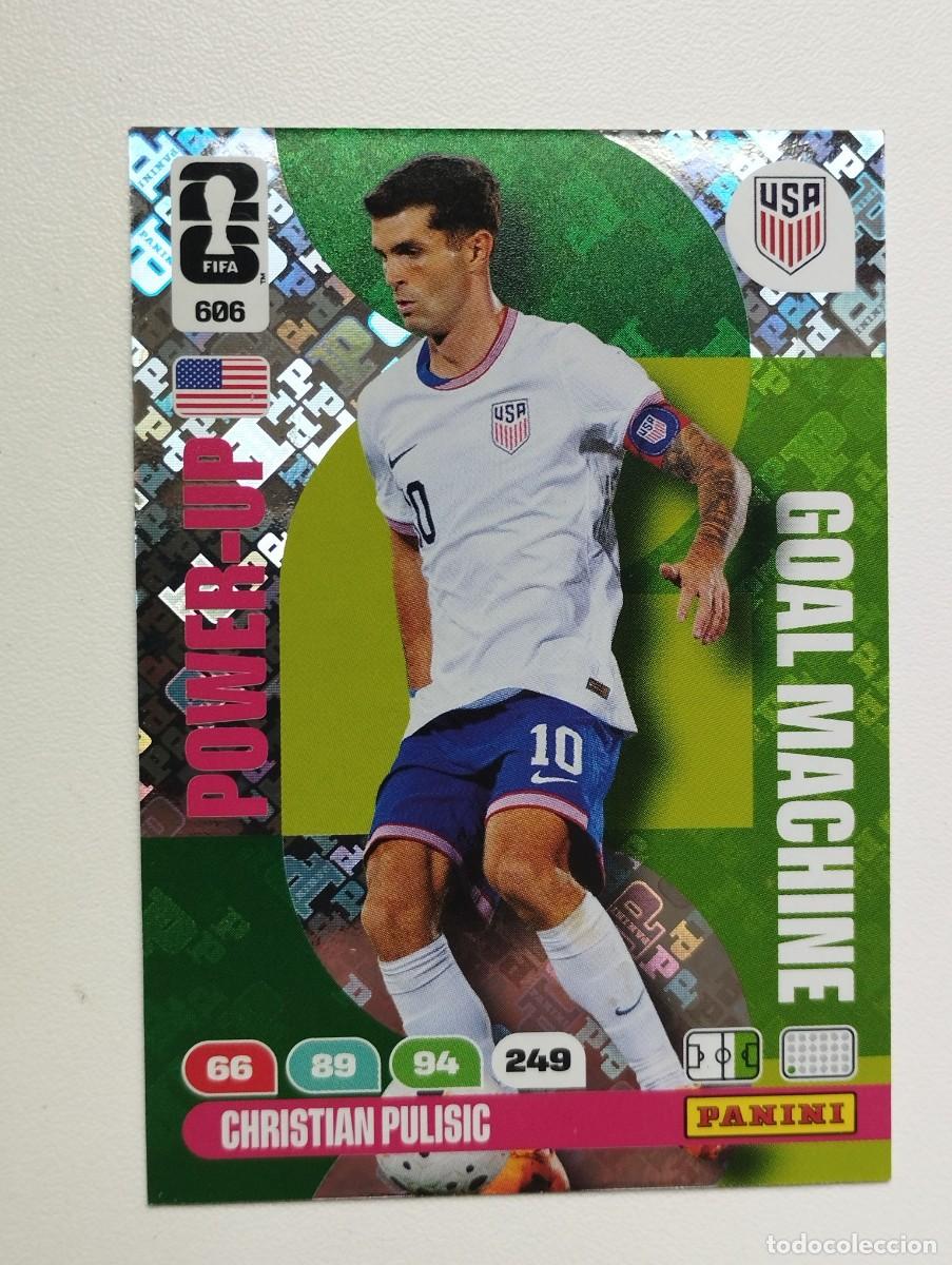 Cromos de F&uacute;tbol: CROMO CARD ADRENALYN MUNDIAL WORLD CUP 2026 GOAL MACHINE CHRISTIAN PULISIC 606 USA ESTADOS UNIDOS