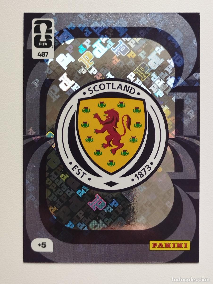 Cromos de F&uacute;tbol: CROMO CARD ADRENALYN MUNDIAL WORLD CUP 2026 ESCUDO 407 ESCOCIA