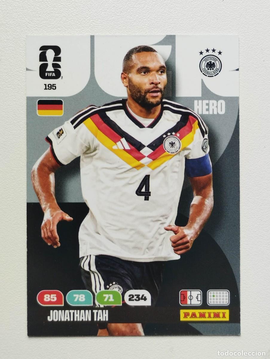 Fu&szlig;ball-Sticker: CROMO CARD ADRENALYN MUNDIAL WORLD CUP 2026 HERO 195 JONATHAN TAH ALEMANIA