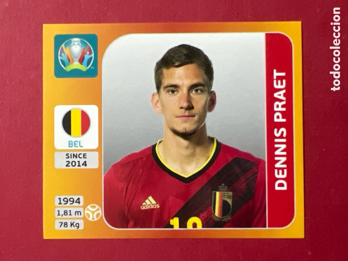 Cromos de F&uacute;tbol: E1412. DENNIS PRAET - 133 - BELGICA - UEFA EURO 2020 ( TOURNAMENT EDITION ) - PANINI