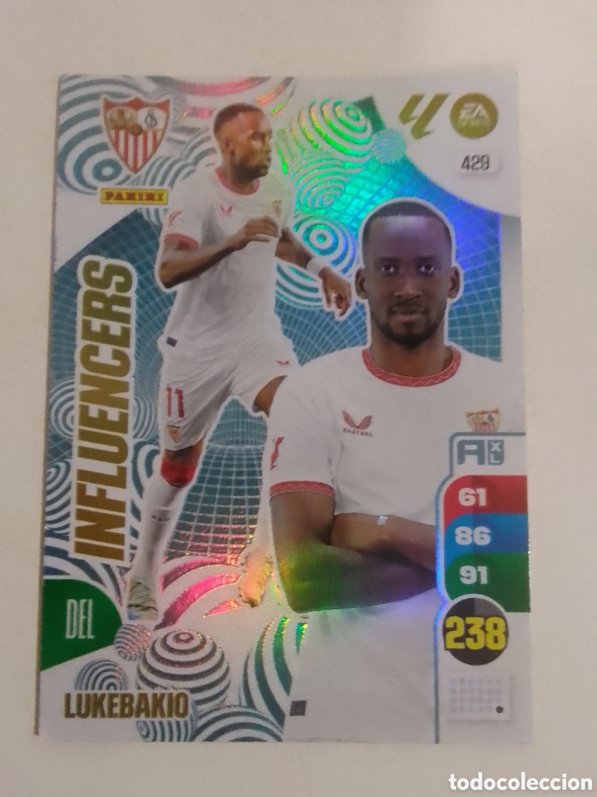 Figurine di Calcio: Adrenalyn XL 2024-25 n&deg; 429 Lukebakio &bull; Sevilla. INFLUENCERS.