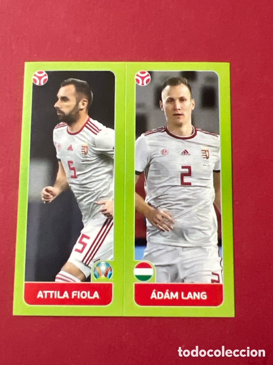 Football Stickers: E1465. 647a 647b FIOLA LANG HUNGR&Iacute;A EURO 2020 TOURNAMENT EUROCOPA TOPPS CROMO STICKERS TCG 647 a b