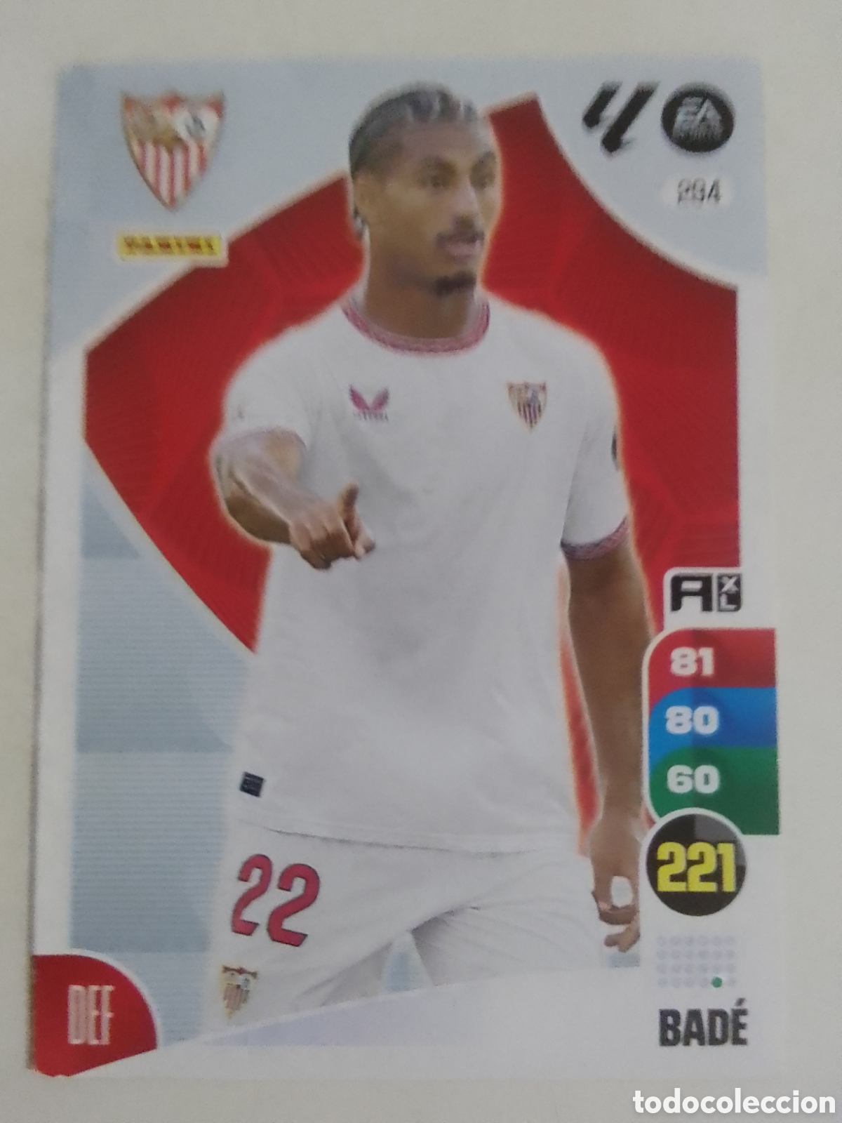 Cromos de F&uacute;tbol: Adrenalyn XL 2024-25 n&deg; 294 Bad&eacute; &bull; Sevilla.