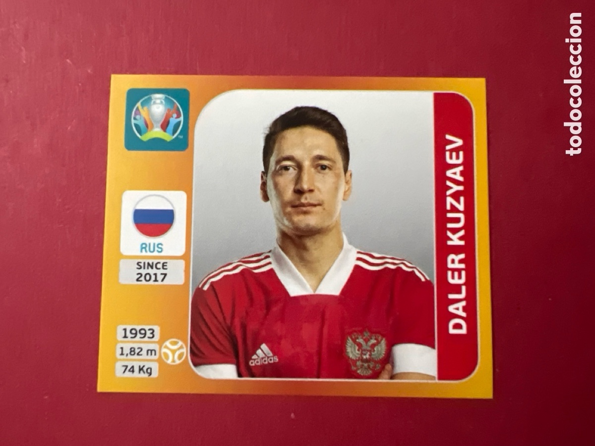 Cromos de F&uacute;tbol: E1471. UEFA EURO 2020 N&ordm; 223 DALER KIZYAEV - RUSIA - TOURNAMENT EDITION EUROCOPA
