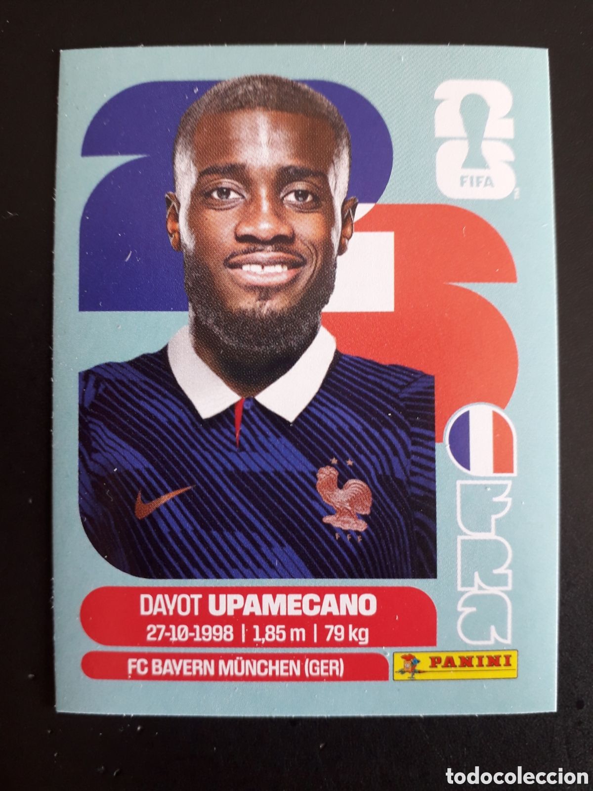 Cromos de F&uacute;tbol: UPAMECANO FRANCIA FRA 7 MUNDIAL F&Uacute;TBOL 2026 FIFA WORLD CUP PANINI SIN PEGAR PEDIDO M&Iacute;NIMO 3&euro;