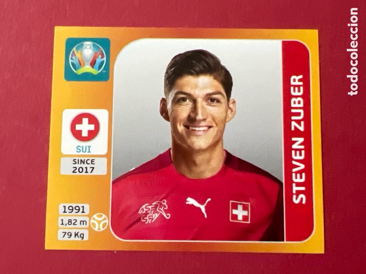 Cromos de F&uacute;tbol: E1475. Steven Zuber n&deg;60 Tournament Edition Uefa Euro 2020 Suiza