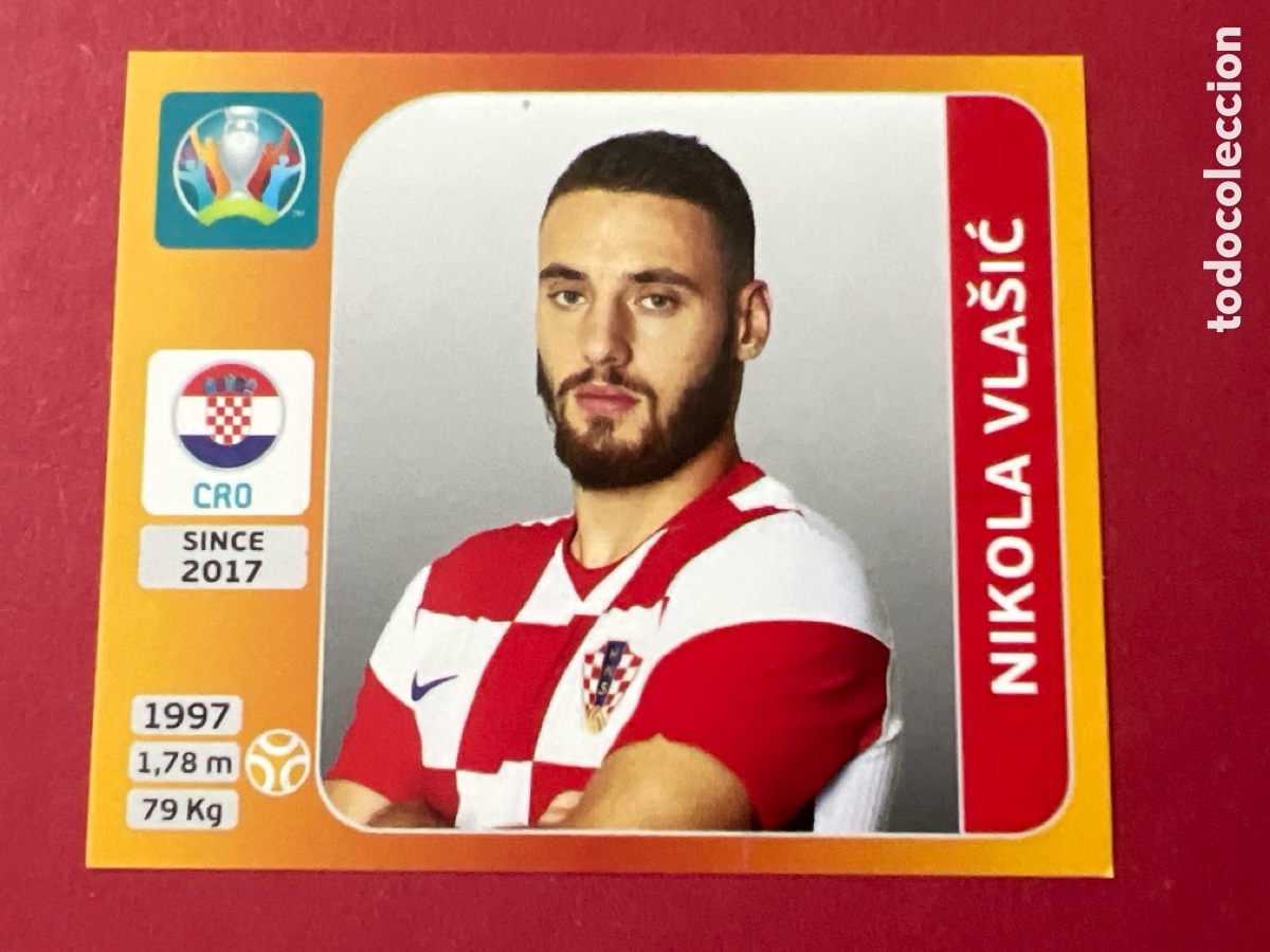 Cromos de F&uacute;tbol: E1480. NIKOLA VLA&Scaron;IĆ # 362 CROACIA PANINI UEFA EURO 2020 TOURNAMENT EDITION