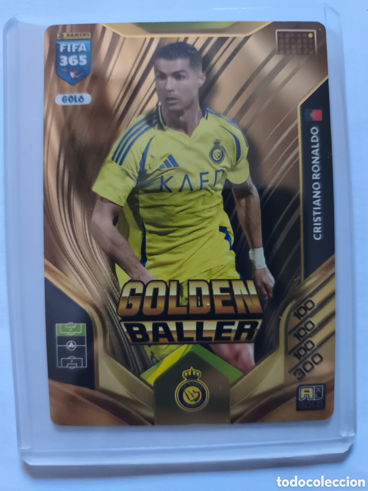 Cromos de F&uacute;tbol: FIFA365 2026. GOLDEN BALLER GOL6 CRISTIANO RONALDO