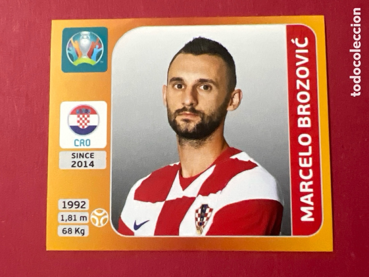 Cromos de F&uacute;tbol: E1519. Marcelo Brozovic n&deg;358 Tournament Edition Uefa Euro 2020 Croacia