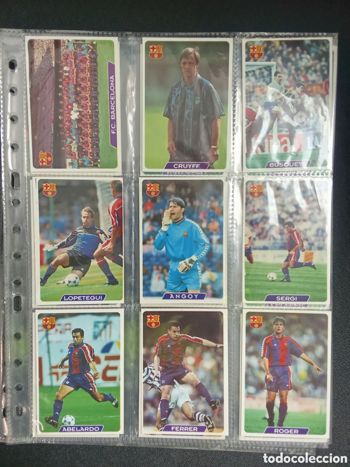 Cromos de F&uacute;tbol: PLANTILLA COMPLETA BARCELONA 95 96 MUNDICROMO