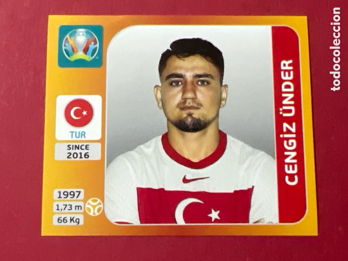Cromos de F&uacute;tbol: E1538. Cengiz Under n&deg;79 Tournament Edition Uefa Euro 2020 Turquia