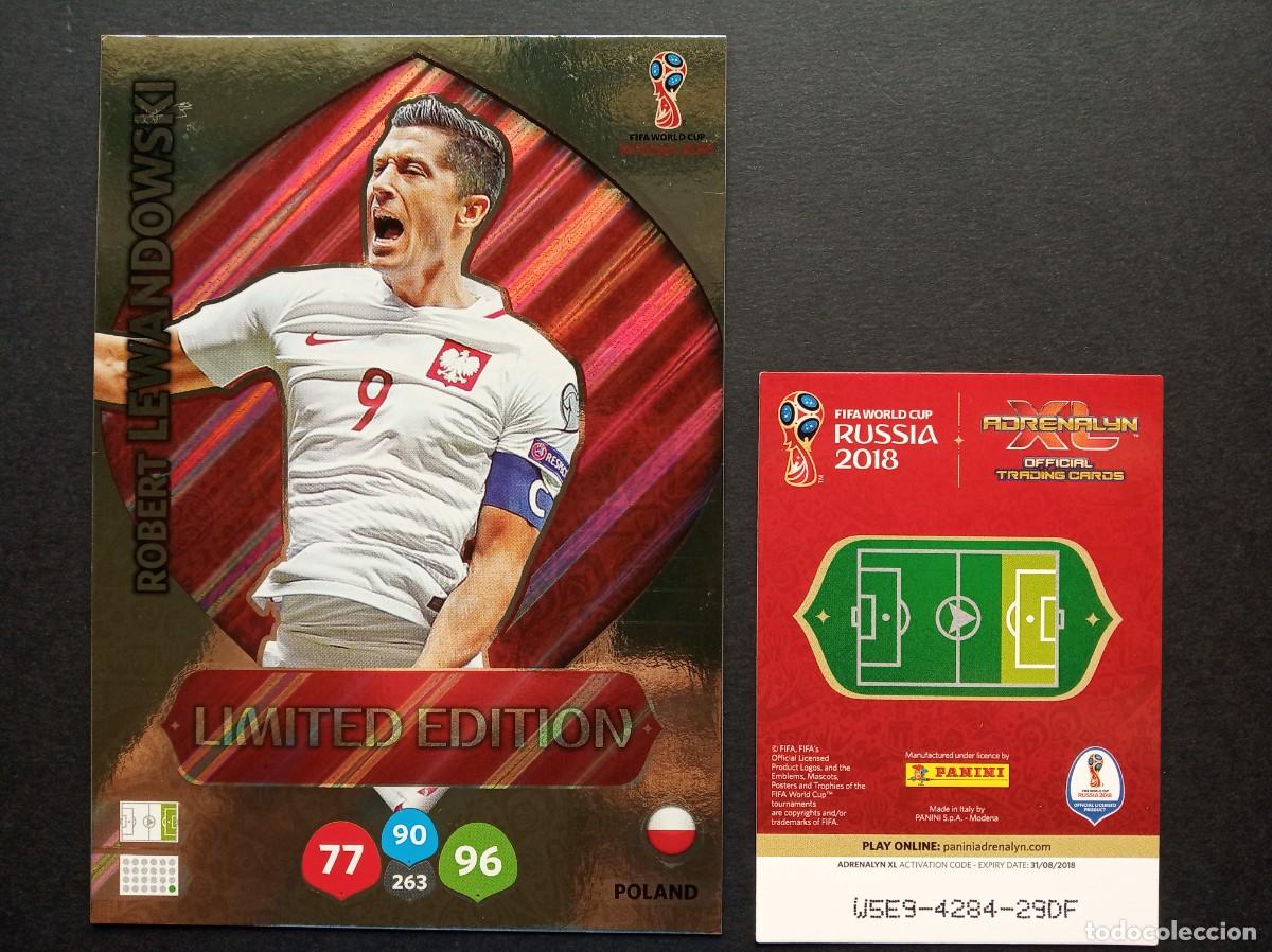 Cromos de F&uacute;tbol: LIMITED EDITION XXL LEWANDOWSKI POLONIA BARCELONA ⚽ PANINI &reg; ADRENALYN FIFA MUNDIAL RUSIA 2018 NUEVO