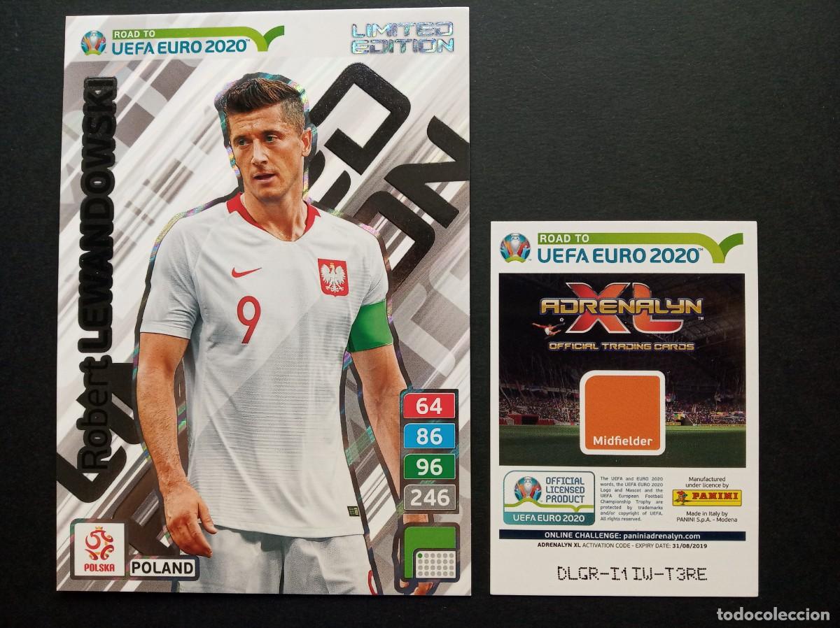 Cromos de F&uacute;tbol: LIMITED EDITION XXL LEWANDOWSKI POLONIA BARCELONA ⚽ PANINI &reg; ADRENALYN ROAD UEFA EURO 2020 NUEVO