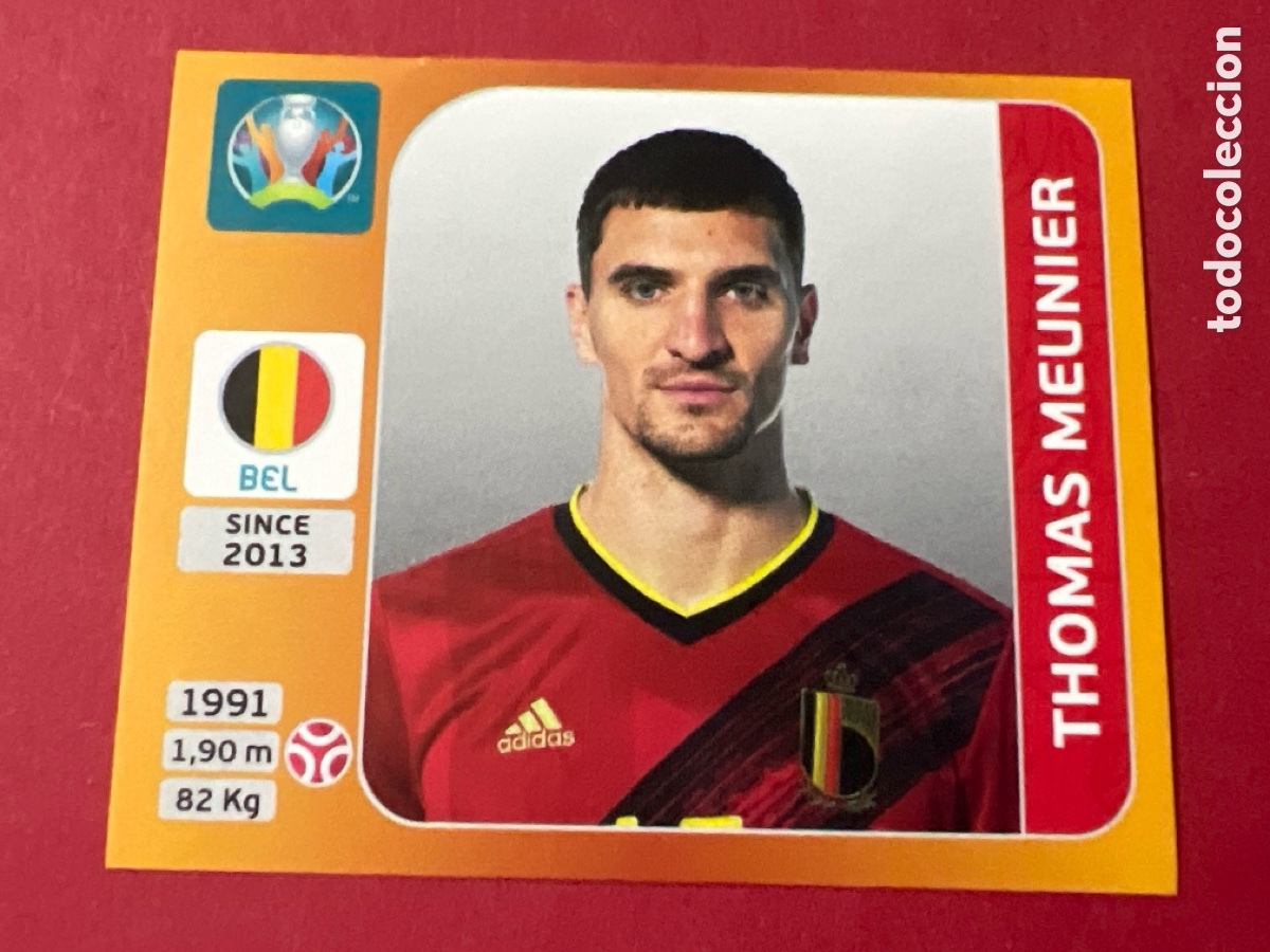 Football Stickers: E1587. 130 THOMAS MEUNIER BELGICA CROMO ALBUM UEFA EURO 2020 TOURNAMENT EDITION PANINI