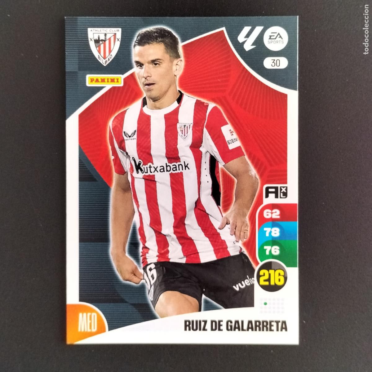 Cromos de F&uacute;tbol: 30 RUIZ DE GALARRETA ATHLETIC BILBAO VALENCIA CROMOS XL LALIGA CARD 2024 2025 24 25 PANINI